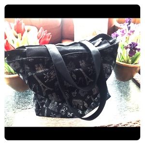 Parisian theme tote bag